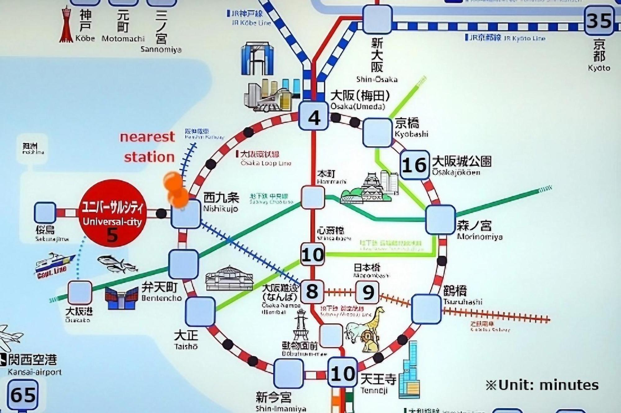 Usj 2 Stops, Umeda&Dotonbori 8Mins, Kix Direct Access Sv2 Ōsaka Eksteriør bilde